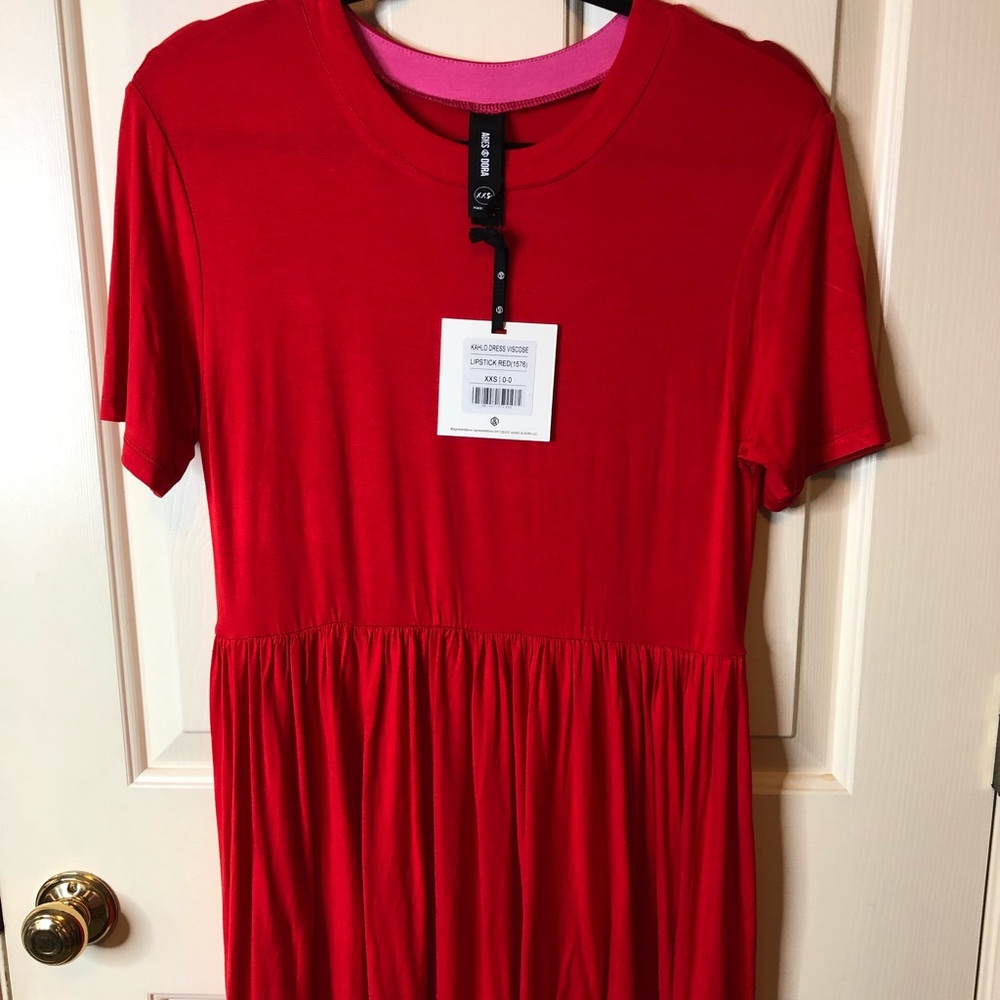 Lipstick Red Kahlo Dress